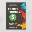 Search for 5th boy birthday invitations Dinosaur