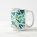 Search for green leaf mugs Tropical