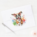 Search for boxer dog stickers Watercolor