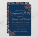 Search for navy and gold engagement party invitations Floral