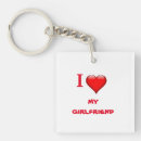 Search for i love my girlfriend key rings Red