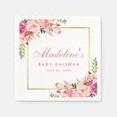 Search for floral baby shower napkins Blush