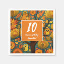Search for fall birthday napkins Leaves