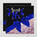 Search for royal blue black birthday invitations Girly