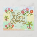 Search for vintage birthday postcards Flowers