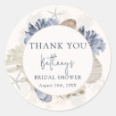 Search for bridal shower seashell stickers Thank you