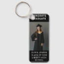 Search for high school graduation rectangular key rings For her