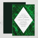 Search for green damask wedding invitations Vintage