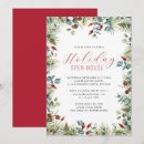Search for open house seasonal invitations Winter greenery