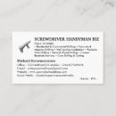 Search for contractors license business cards Handyman