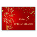 Search for rose gold table cards Red