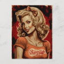 Search for retro pin up girl postcards Model