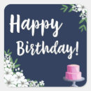 Search for happy birthday cake stickers Elegant