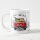Search for antique pickup truck mugs Vintage red truck