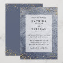 Search for dusty blue and gold wedding invitations Modern