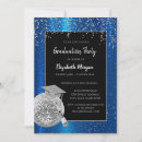 Search for silver and blue graduation invitations High school graduation