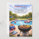 Search for memorial day pool party invitations Red white blue