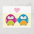 Search for love owls postcards Illustration