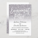 Search for elegant silver engagement party invitations Glamourous