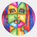 Search for abstract art star stickers Colourful