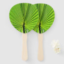 Search for palm leaf hand fans Green