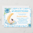 Search for over the moon baby boy shower invitations Modern
