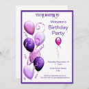 Search for purple balloons birthday invitations Kids
