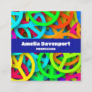 Search for peace business cards Groovy