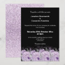 Search for purple glitter wedding invitations Flowers