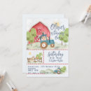 Search for barnyard 1st birthday invitations Watercolor farm animals