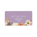 Search for peach floral return address labels Rustic