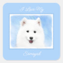 Search for samoyed dog stickers White