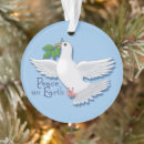 Search for peace on earth christmas tree decorations Dove of peace