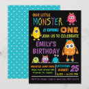 Search for our little monster birthday invitations Girl