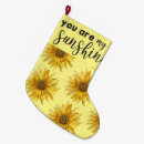 Search for sunflower christmas stockings Yellow