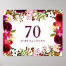 Search for 70th birthday party signs Floral