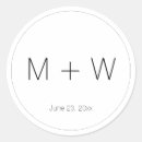 Search for initial wedding stickers Elegant