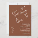 Search for digital 21st birthday invitations Minimalist