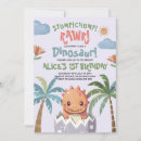 Search for dinosaur 1st birthday invitations Blue