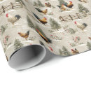 Search for chicken christmas wrapping paper Rustic