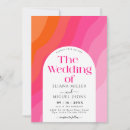 Search for hot pink and orange wedding invitations Colourful
