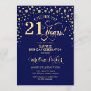 Search for navy blue 21st birthday invitations 21 years