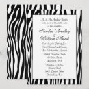 Search for zebra print invitations Black and white