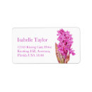 Search for orchid flower return address labels Watercolor