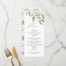 Search for floral wedding menus Rustic