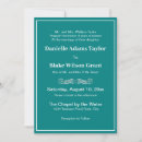 Search for teal and white wedding invitations Minimalist