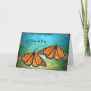 Search for blue butterfly note cards Green