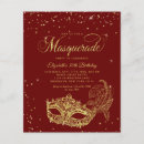 Search for red mardi gras mask invitations Masquerade ball