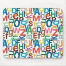 Search for letter design mousepads Alphabet