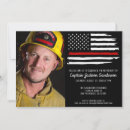 Search for firemen invitations Thin red line flag